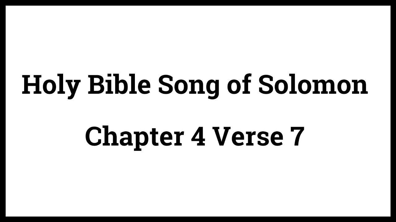 song of songs 4:7