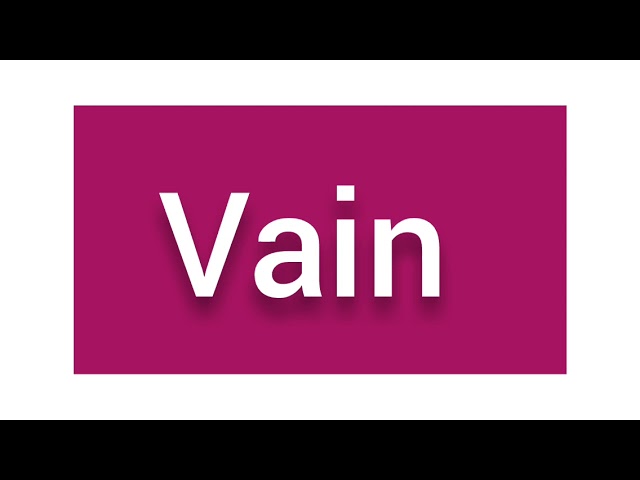 vain synonym