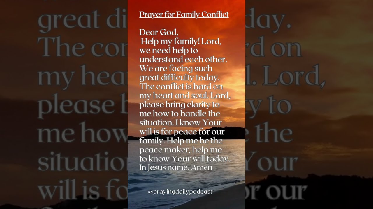 prayer for family in conflict