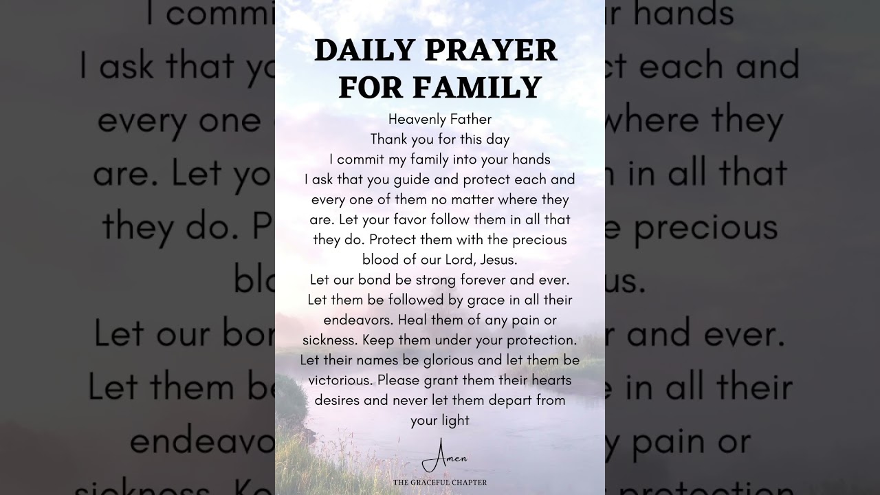 prayer for family short