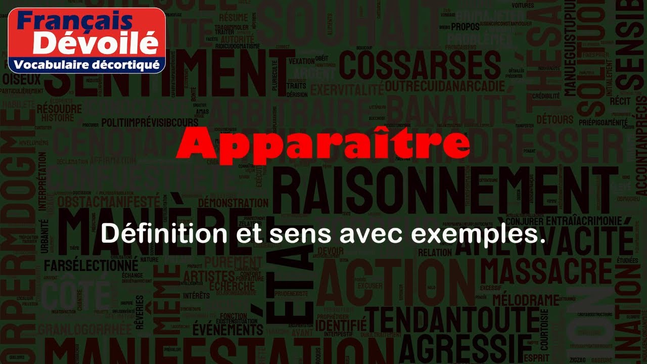 apparaître synonyme