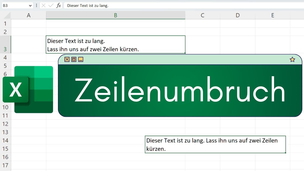zeilenumbruch excel