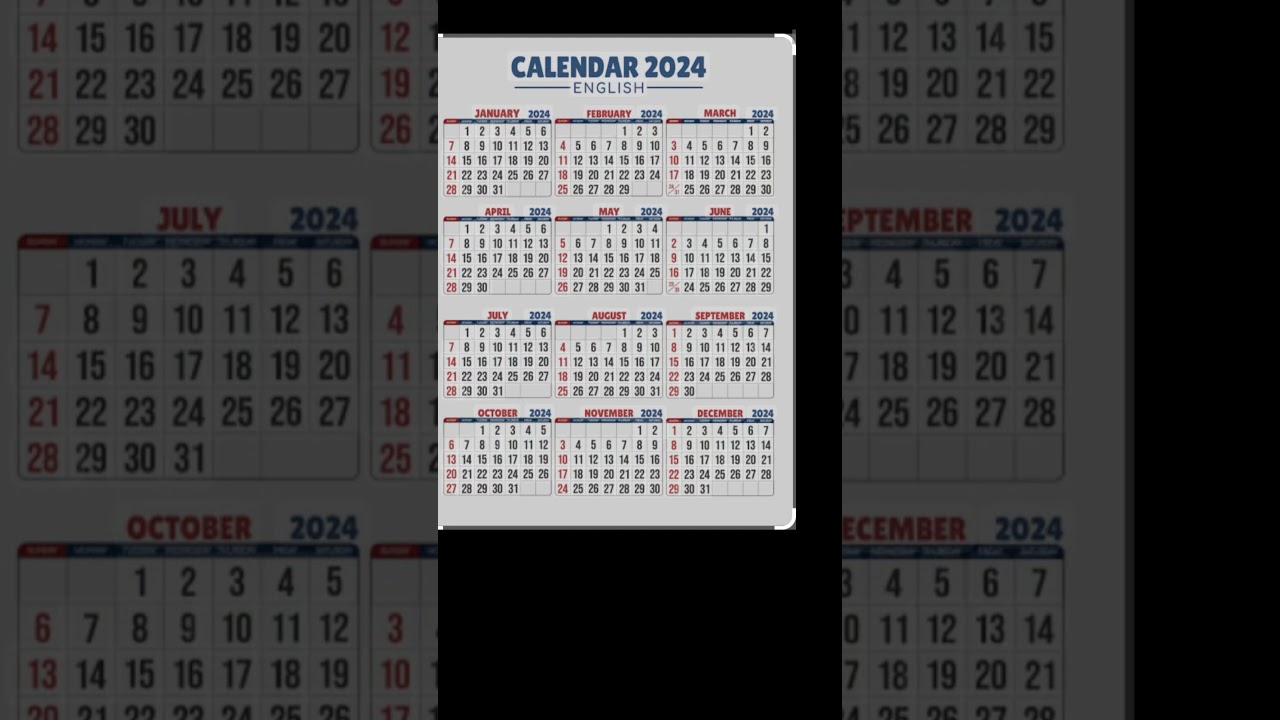 calendario con settimane 2024