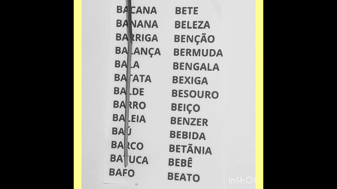 palavras com be