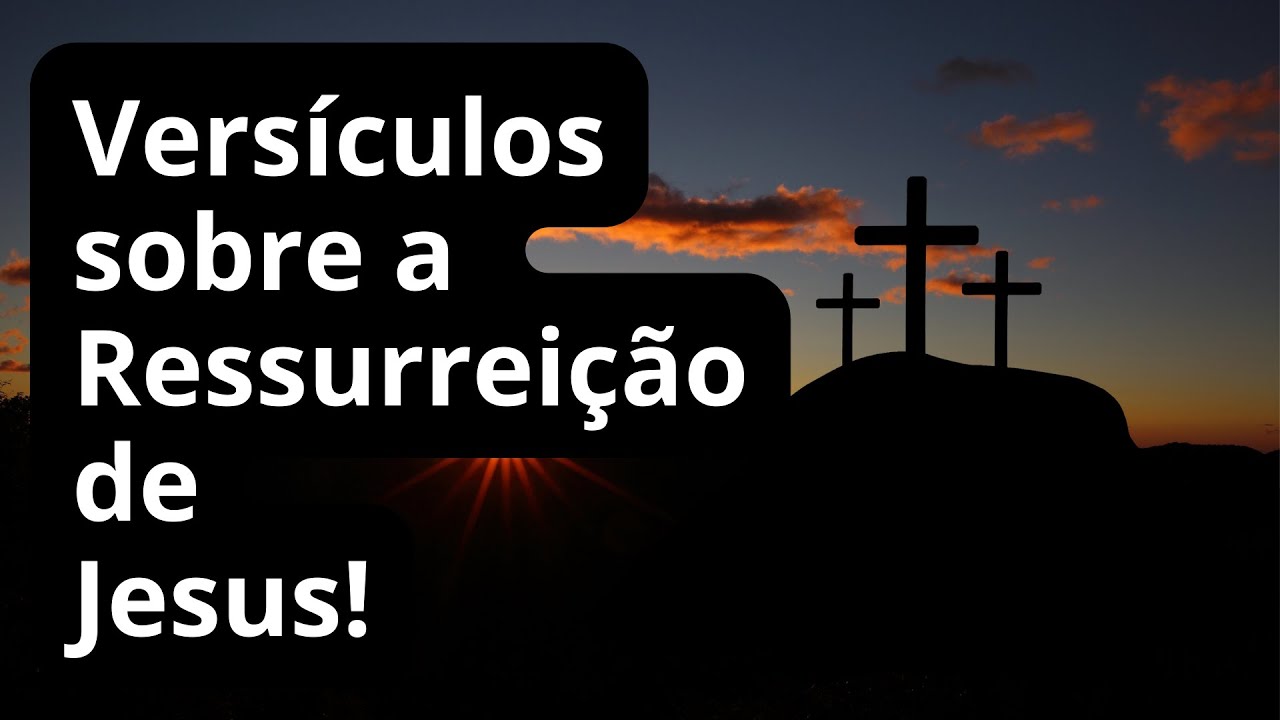 versiculo sobre a ressurreição de jesus