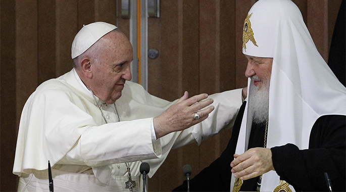 El Papa Francisco y el Patriarca Kirill