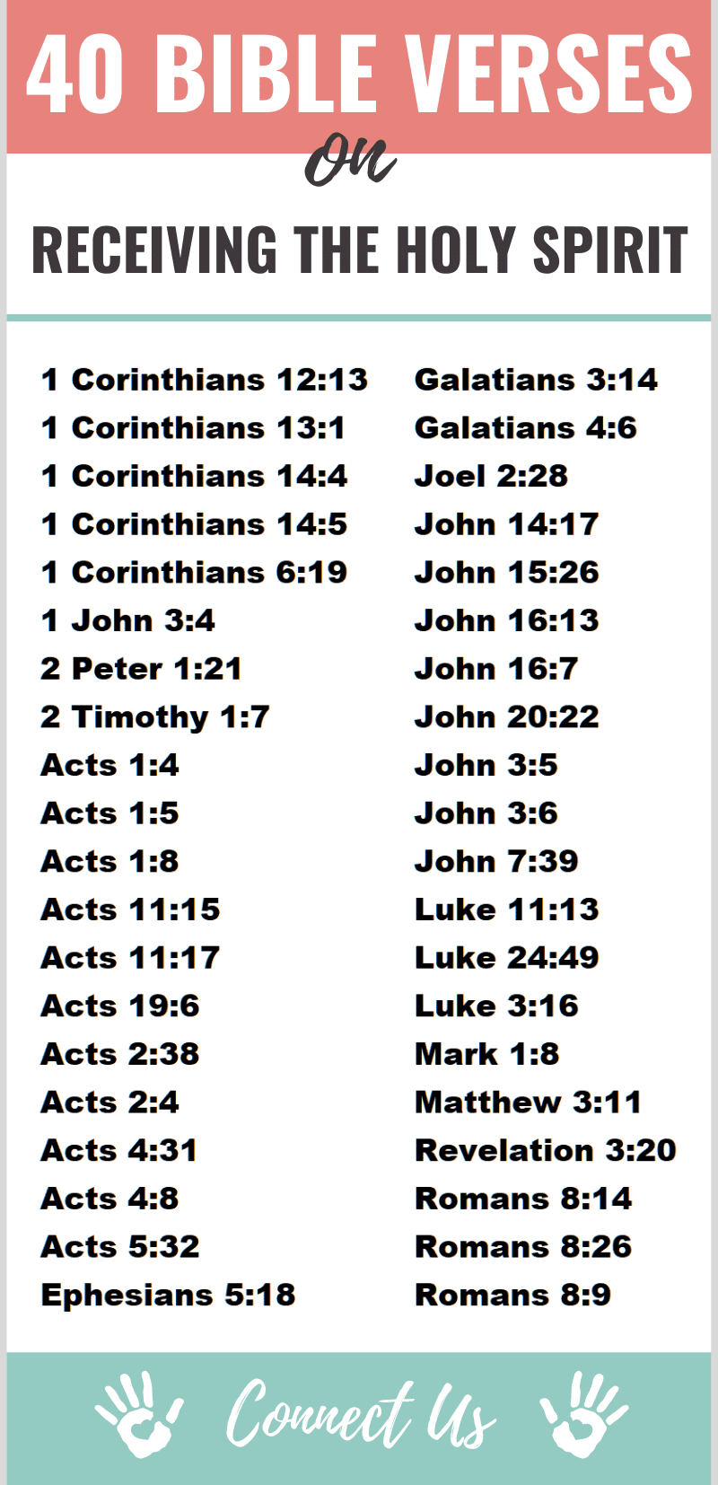 Versículos de la Biblia sobre recibir el Espíritu Santo