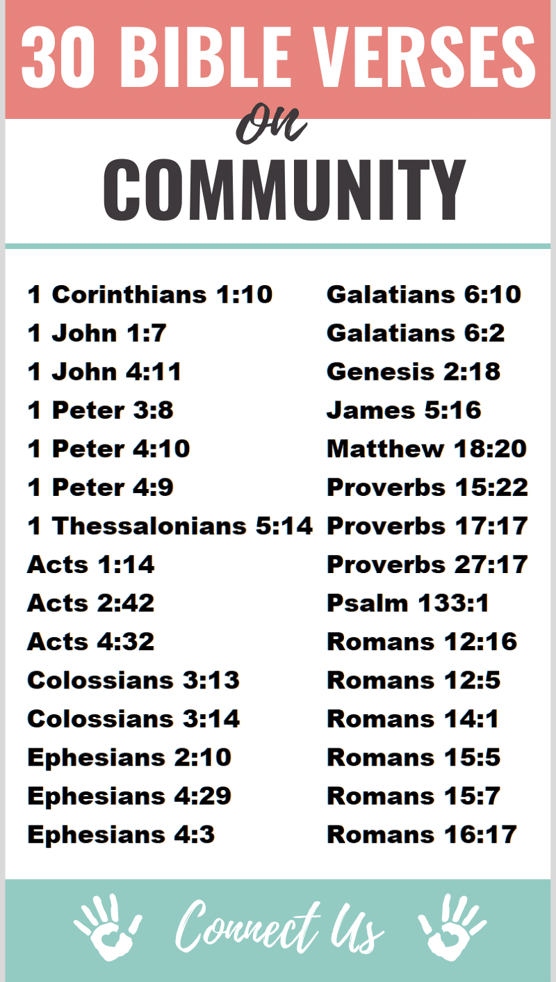 Versículos de la Biblia sobre la comunidad
