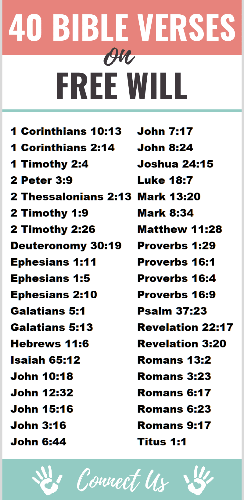Versículos de la Biblia sobre el libre albedrío