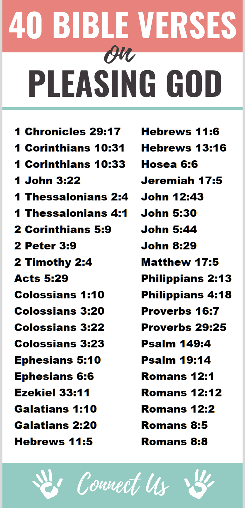 Versículos de la Biblia sobre agradar a Dios