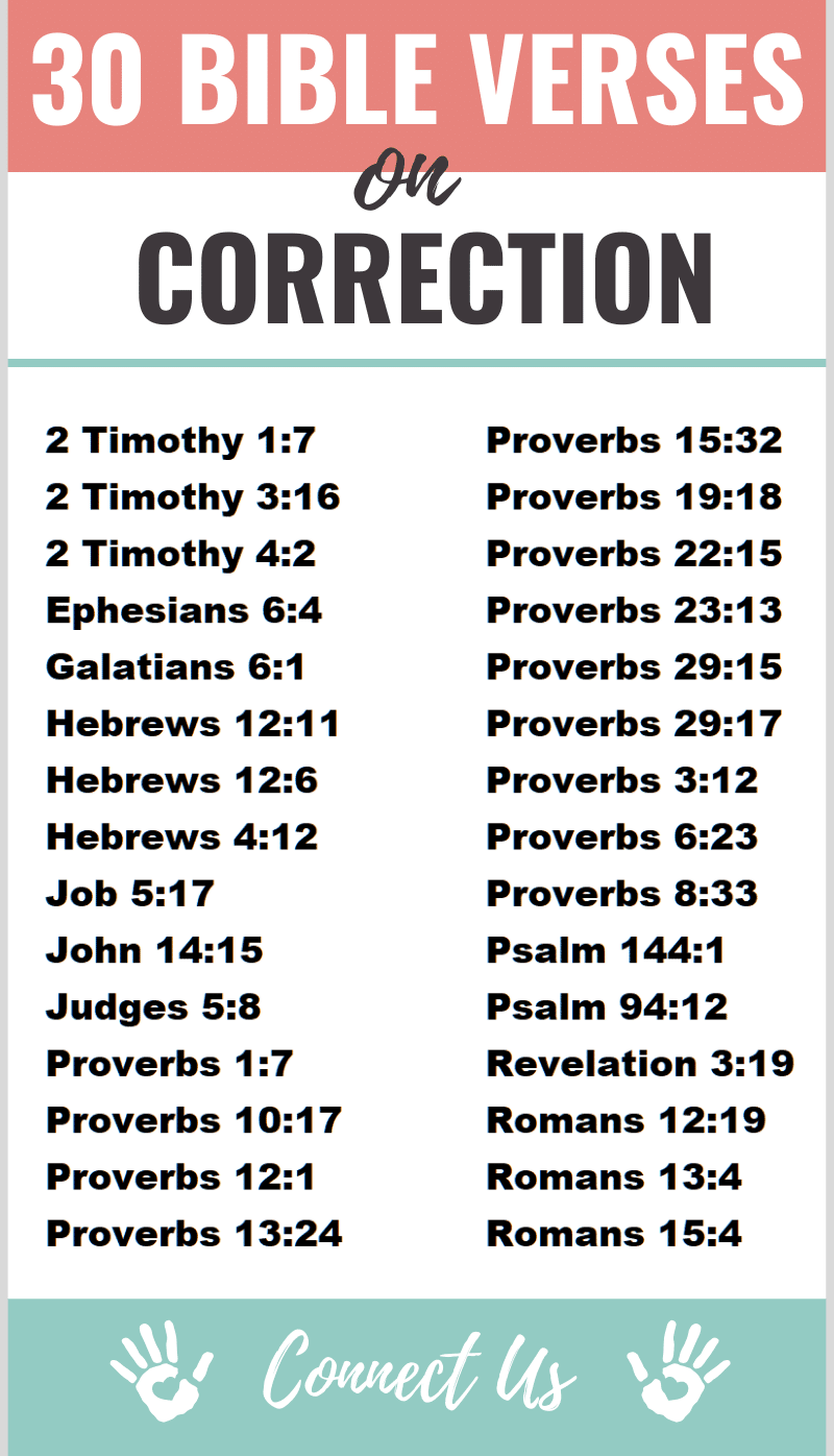 Versículos de la Biblia sobre la corrección