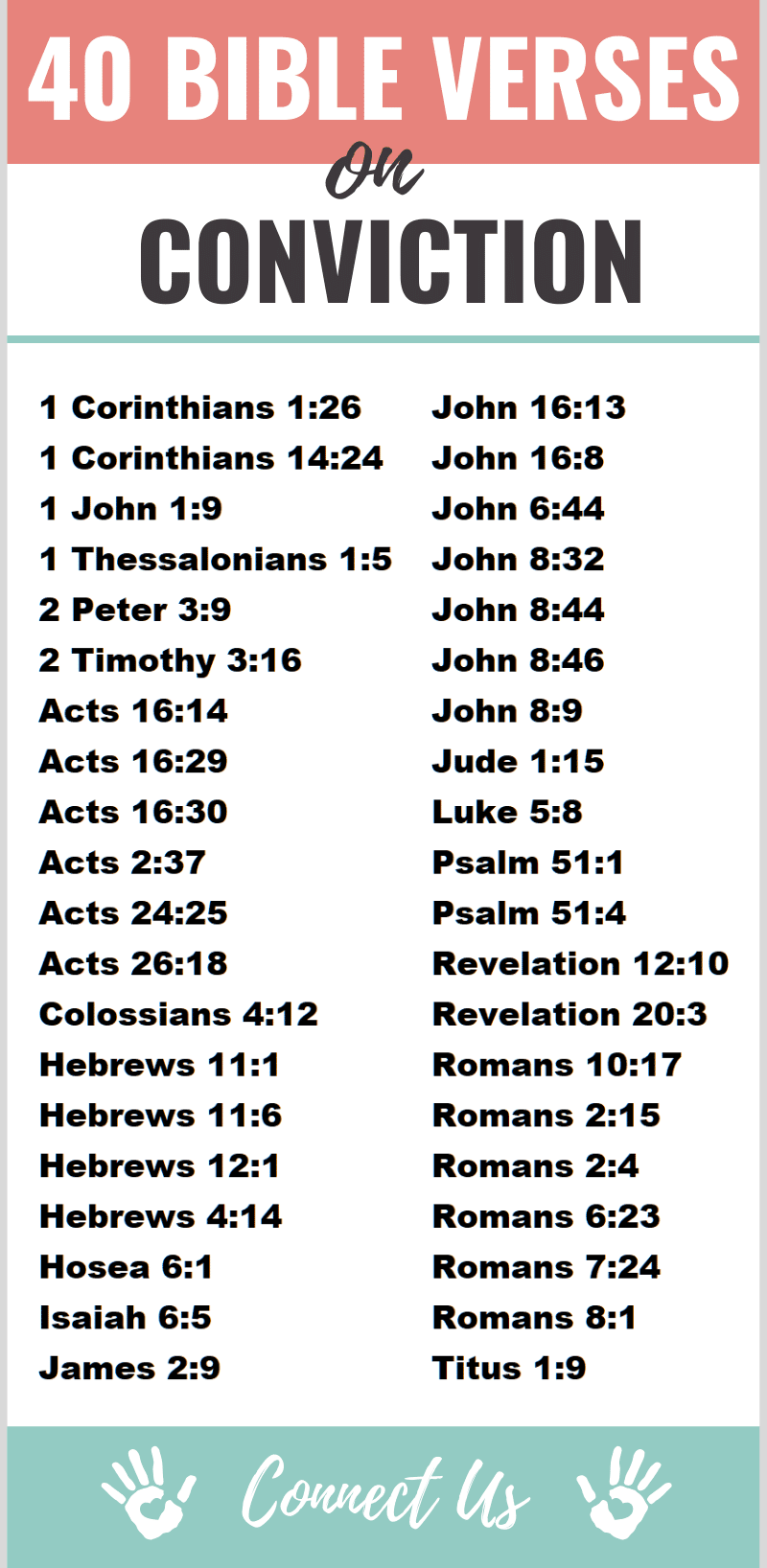 Versículos de la Biblia sobre la convicción