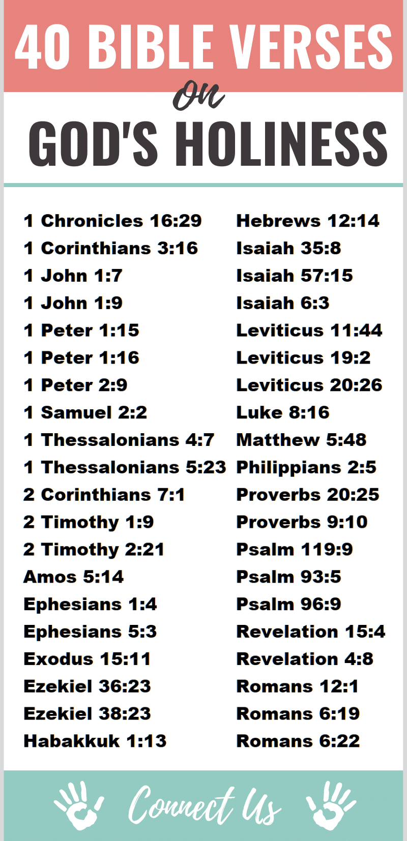 Versículos de la Biblia sobre la santidad de Dios