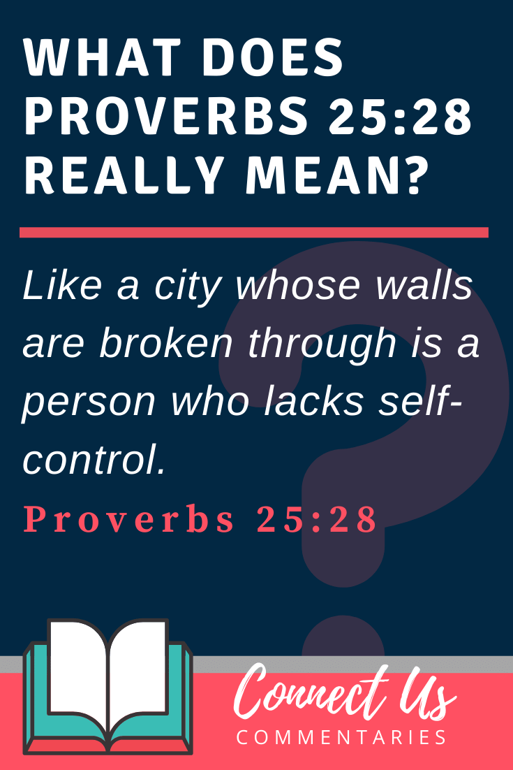 Proverbios 25:28 Significado y comentario