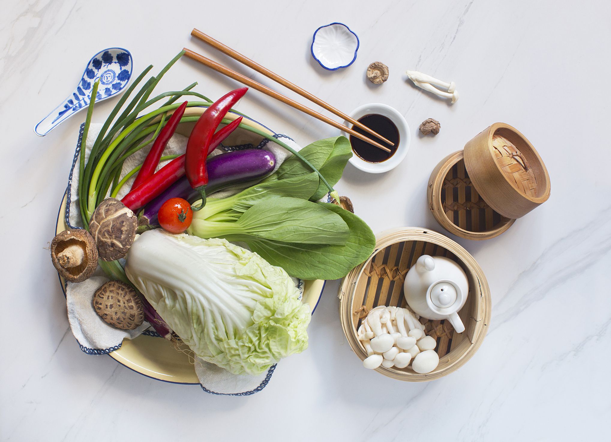 ¿Cuáles son los "cinco elementos" de la cocina china?