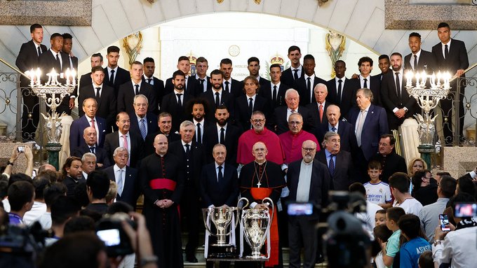 El Real Madrid dedica la Champions League a la Virgen