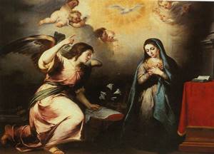 Misterios del Rosario - Primer Misterio Gozoso - Anunciación del Ángel a María