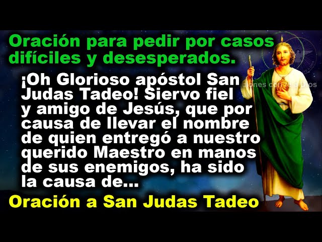 oracion a san judas tadeo letra