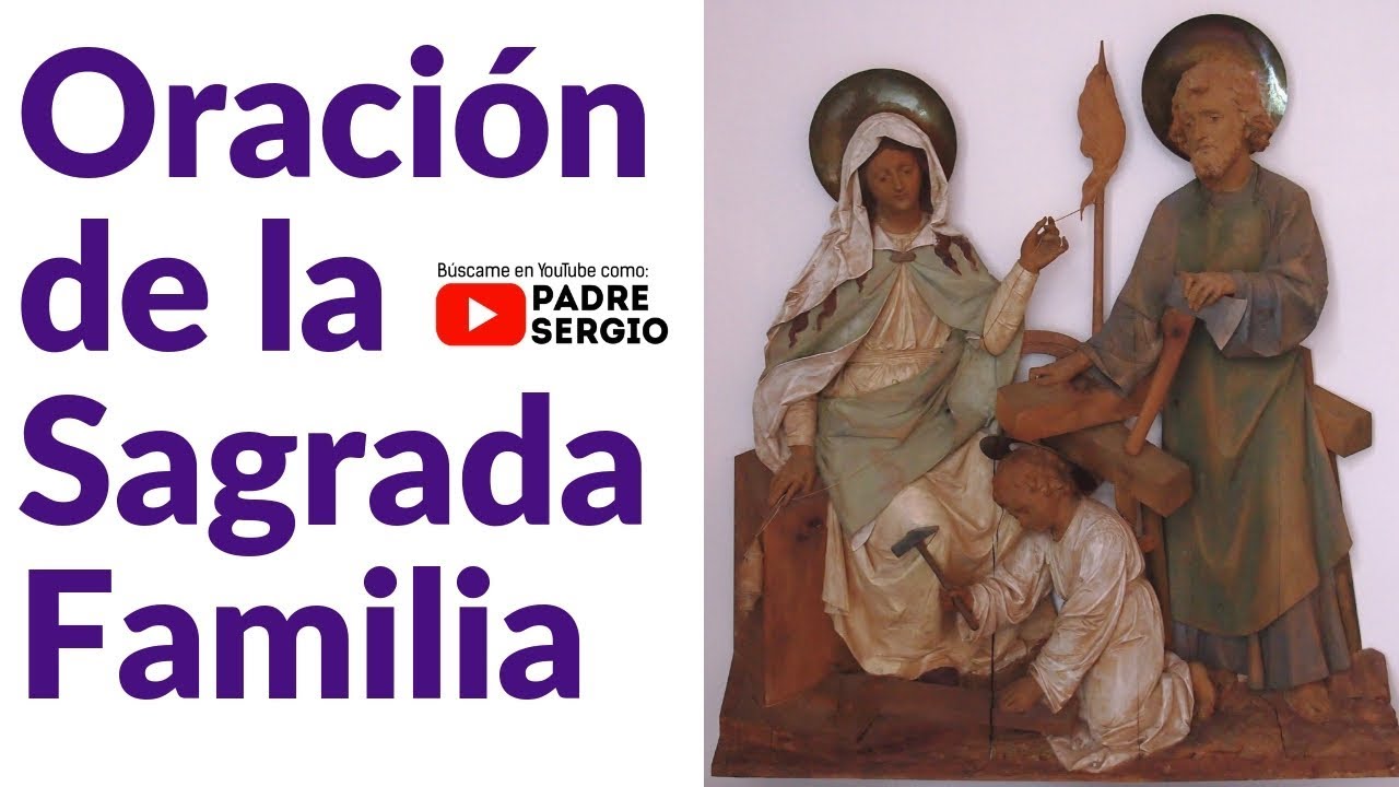 imagen y oracion a la sagrada familia