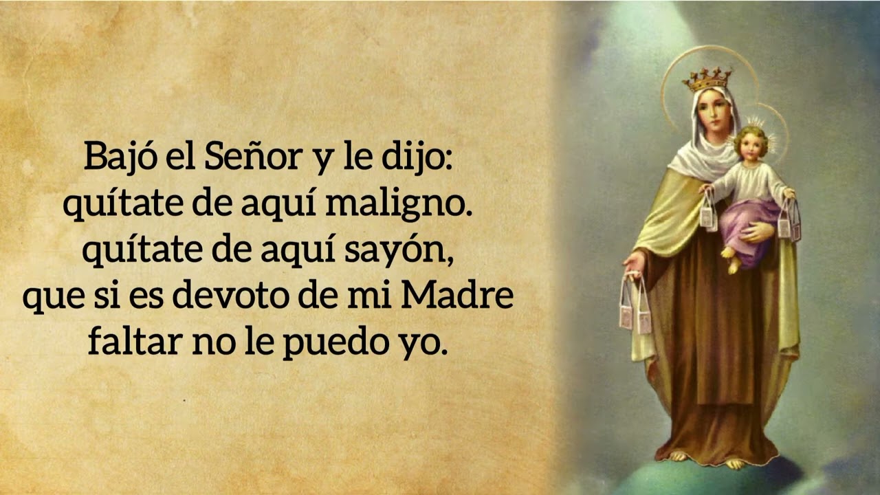 Oración a la Virgen del Carmen: la muerte me está esperando 1 oracion a la virgen del carmen la muerte me esta esperando