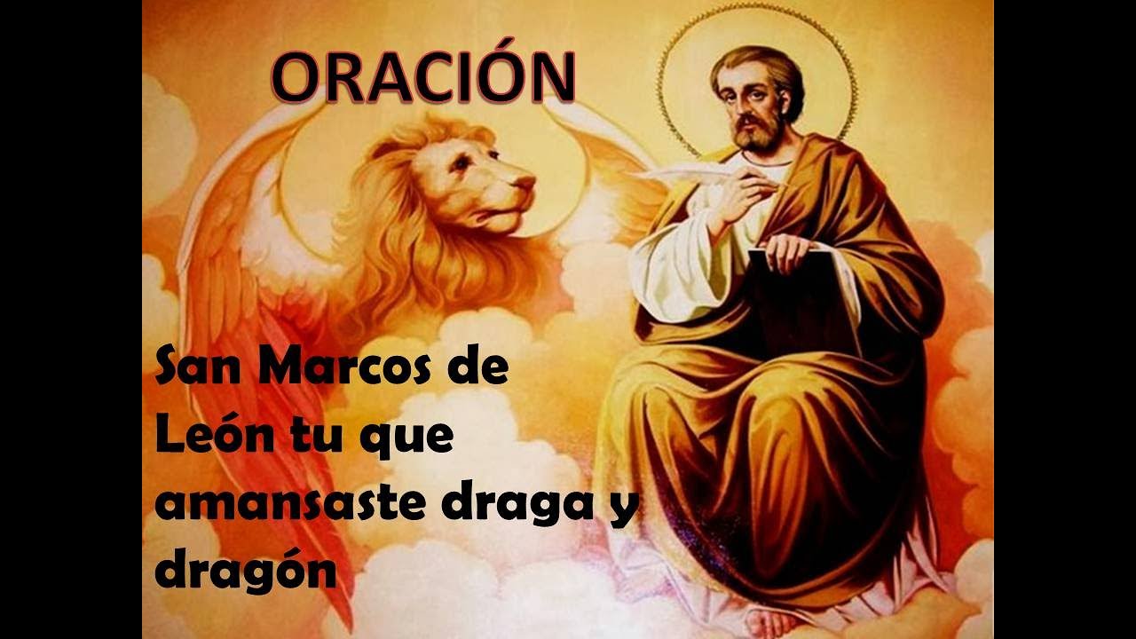 oración a san marcos de leon tu que amansaste la draga y el dragon