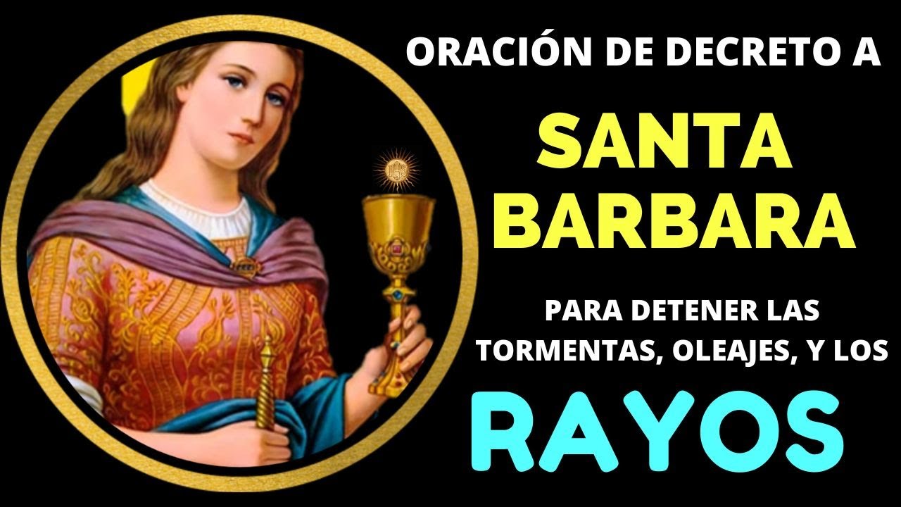 oración a santa bárbara de los rayos