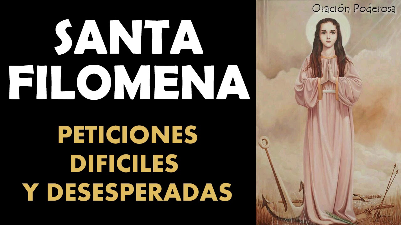 oracion a santa filomena para el amor