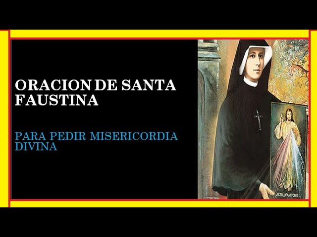 oración de la divina misericordia santa maría faustina