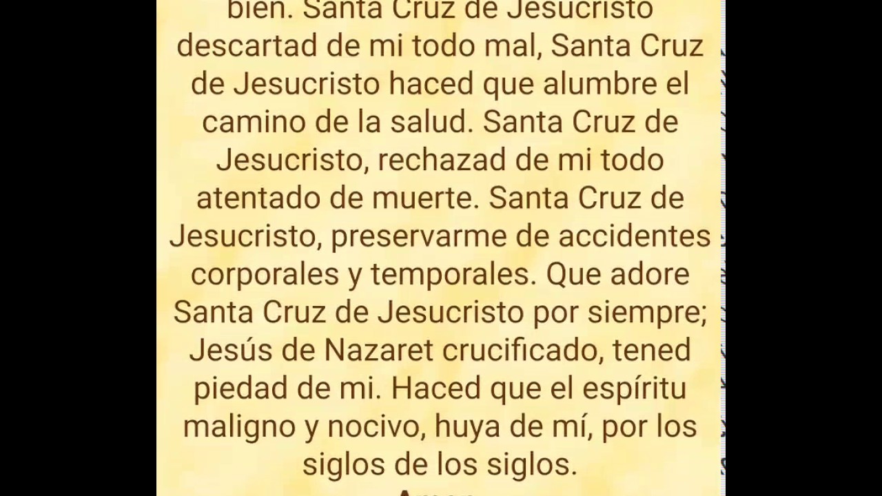 oracion invocacion a la santa cruz