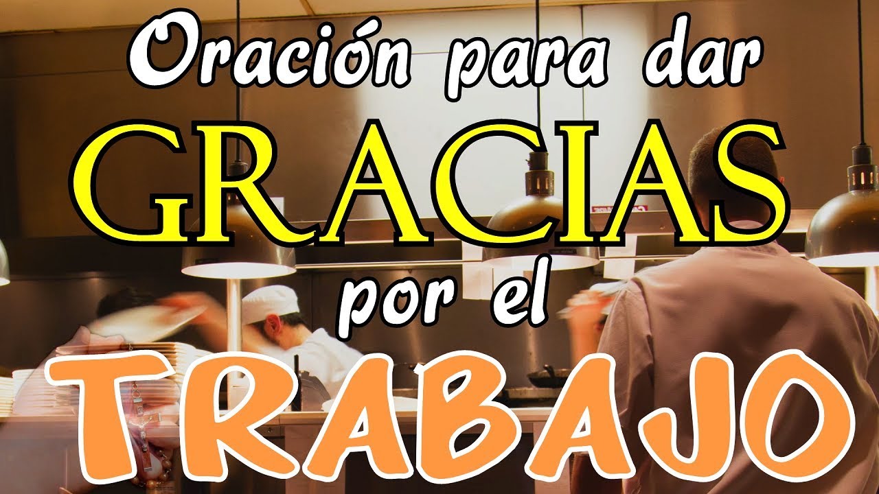oracion para dar gracias a dios por trabajo