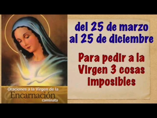 rezo a la virgen de la encarnacion